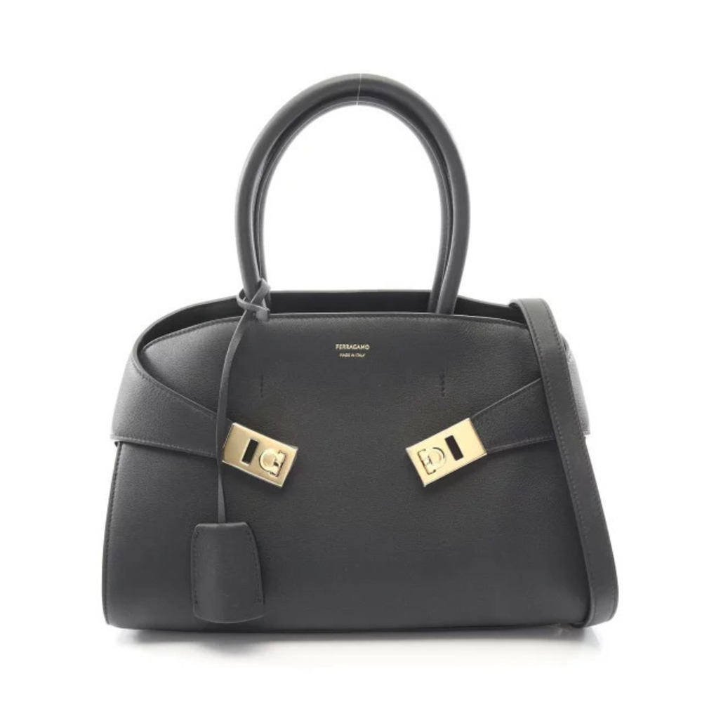 Salvatore Ferragamo Handbag Black HUG Leather - Picture 2 of 4